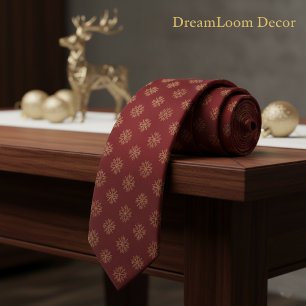 Cravate Cadeau de motif de flocon de neige de Noël pour lu