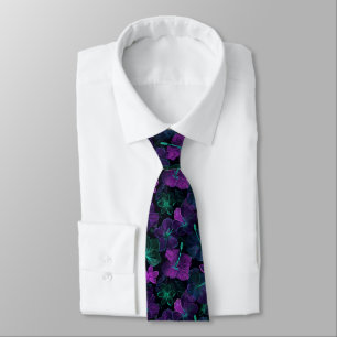 Cravate Cadeau de Noël audacieux pour petit ami floral tro