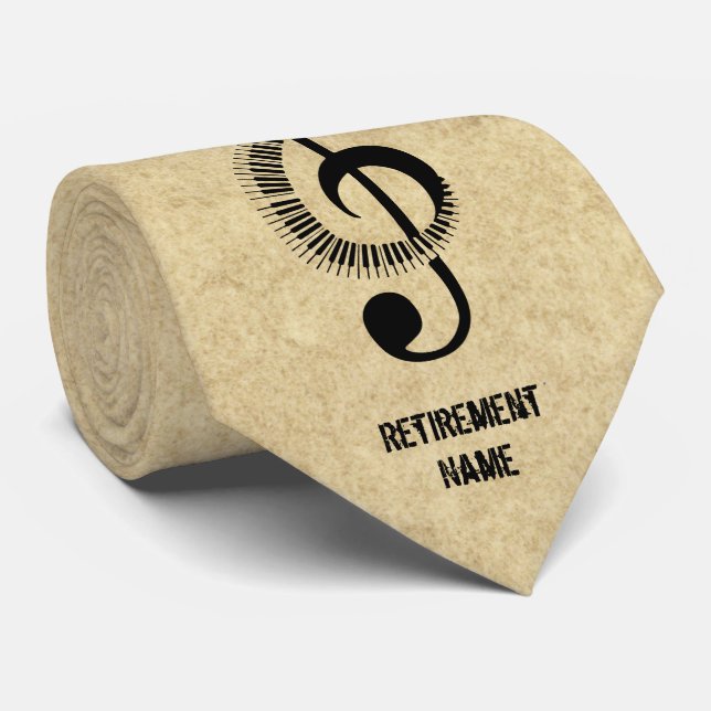 Cravate Cadeau de retraite pour enseignant de piano person (Roulé)