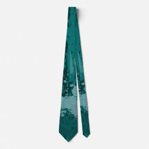 Cravate Cadeau turquoise Green Paint Splatter Party - Crav