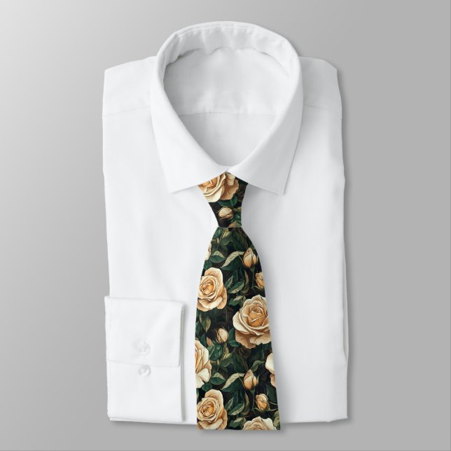 Cravate Cadeaux d'anniversaire audacieux pour mari fleurs  (Attaché)