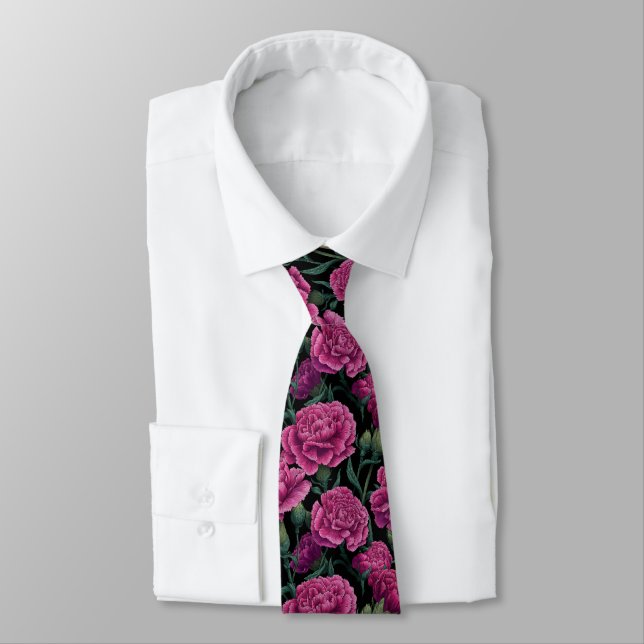 Cravate Cadeaux élégants pour hommes Fleur d'oeillet (Attaché)