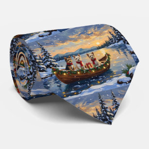 Cravate Cairn Terrier Noël Bateau Fêtes