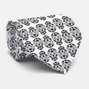 Cravate Calavera sucre crâne bonbon_floral mexicaine cala