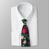Camellias rose foncé et Rhododendrons blancs