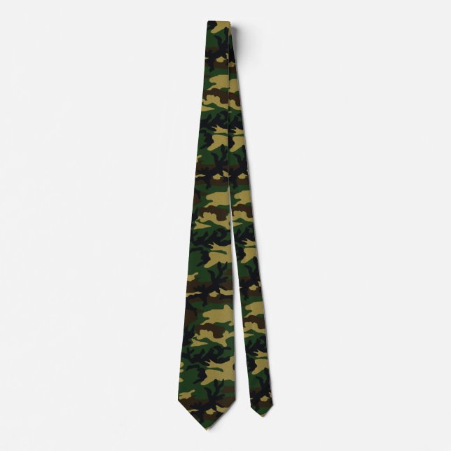 Cravate Camo Dark Woodland (Devant)
