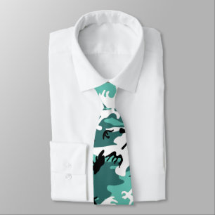 Cravate Camo turquoise