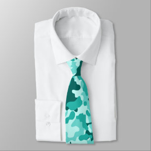 Cravate Camo vert Turquoise