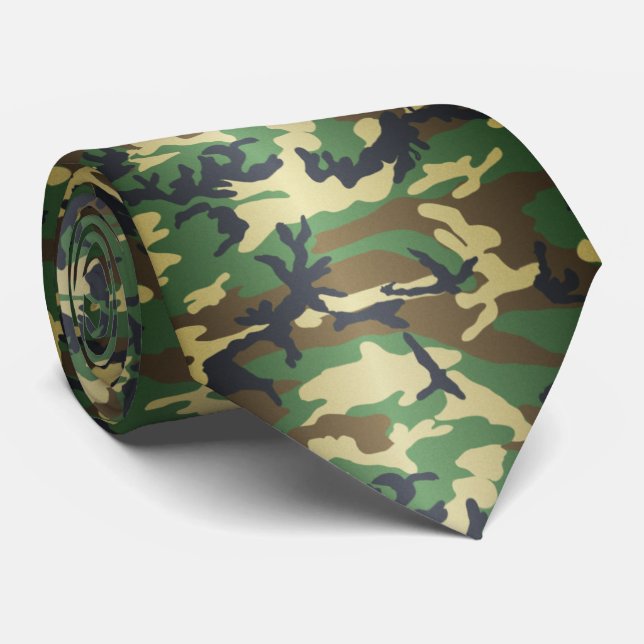 Cravate Camo Woodland (Roulé)