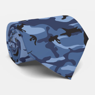 Cravate Camouflage bleu marine, Militaire, Armée