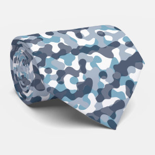 Cravate Camouflage bleu moderne
