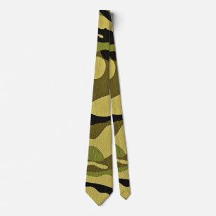 Cravate Camouflage Brown Vert Et Noir