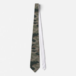 Cravate Camouflage de l'armée en vert et Brown