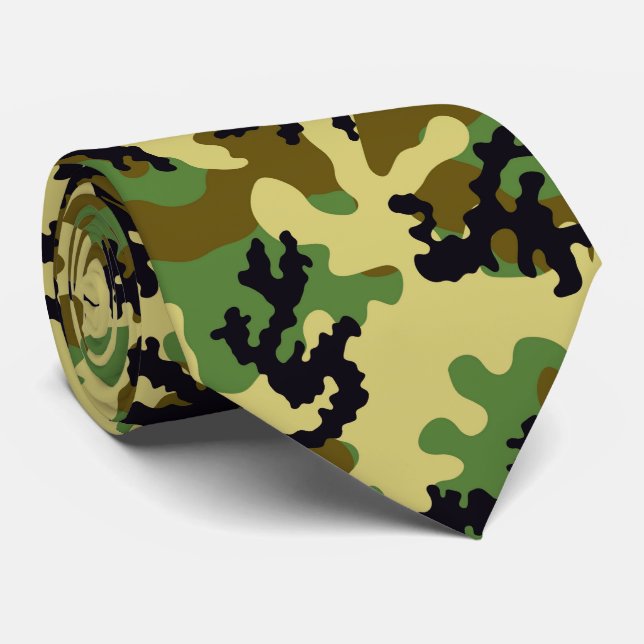Cravate Camouflage des bois (Roulé)