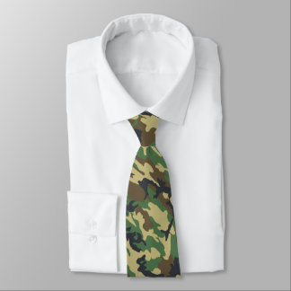 Cravate Camouflage militaire américain Motif de Camo Vert
