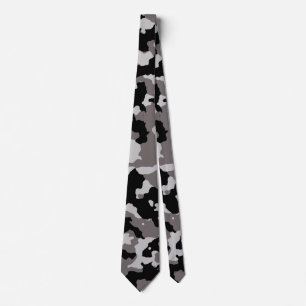 Cravate Camouflage militaire gris Camo