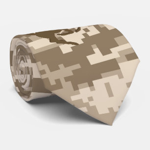 Cravate Camouflage numérique du désert Motif de caméra de 