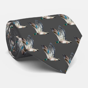 Cravate Canards Majards Sur Grey