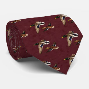 Cravate Canards sauvages à Flight Maroon