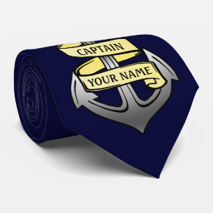 Cravate Capitaine de bateau personnalisable votre Ancre