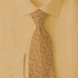 Cravate Caramel Paisley