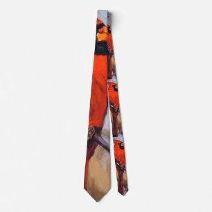 Cravate Cardinal Rouge Vibrant dans les Rouges, Noirs, Ora