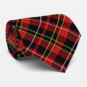 Cravate Carré Tartan Plaid Noir Rouge Jaune Blanc Chic
