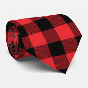 Cravate Carreaux Vichy Rouge et Noir de Buffalo