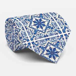 Cravate Carrelage méditerranéen, Portugais, Azulejo, Majol