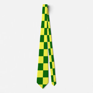 Cravate Carrés jaunes et verts