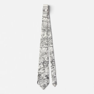 Cravate Carte ancienne du parc national de Yellowstone