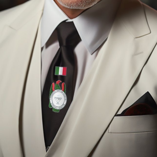 Cravate Carte italienne sicilienne dès la nostalgie d'or N (Italian Ace of Gold
Black Tie)