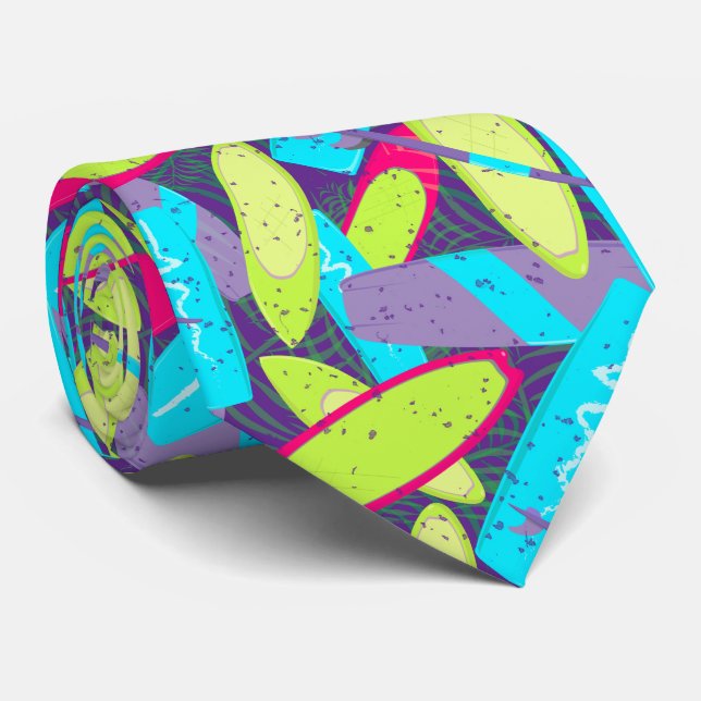 Cravate Cartes de Surf de cerfs-volants Motif de kitboard  (Roulé)