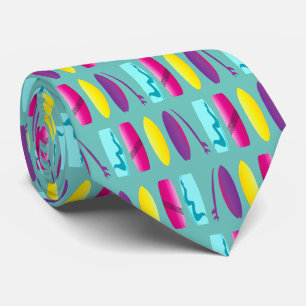 Cravate Cartes de surf Kiteboard Fun Turquoise Patternes