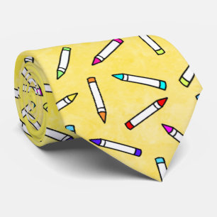 Cravate Carton Crayon Motif décoratif