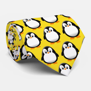 Cravate Carton en pingouin mignon Or jaune