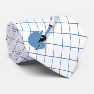 Cravate Casque Bat Bat Bat Bleu Check Necktie
