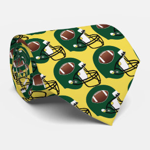 Cravate Casque de football vert Football Jaune/cravate d'o