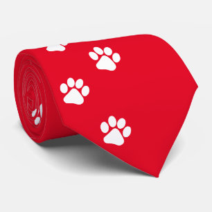 Cravate Cat Paw Trace Motif personnalisable