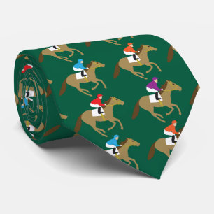 Cravate Cavaliers de courses hippiques Jour de Derby Monog