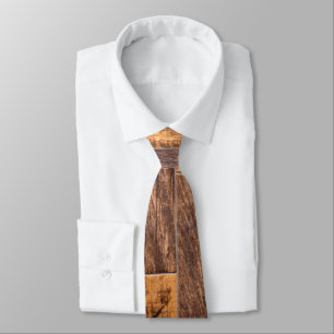 Cravate Cèdre motif de bois rustique