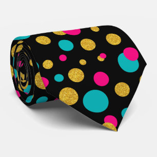 Cravate Cercles colorés modernes Motif transparent