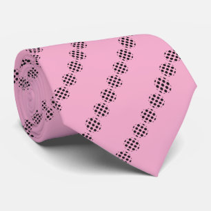 Cravate Cercles de points Polka Noir Motif sur Bubblegum r