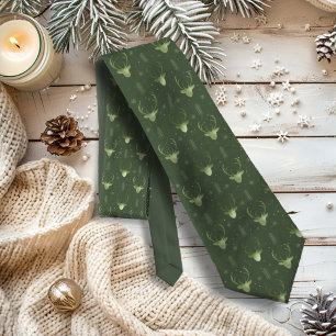 Cravate Cerfs Antlers Flèches Motif de Noël V2 Gr ID861