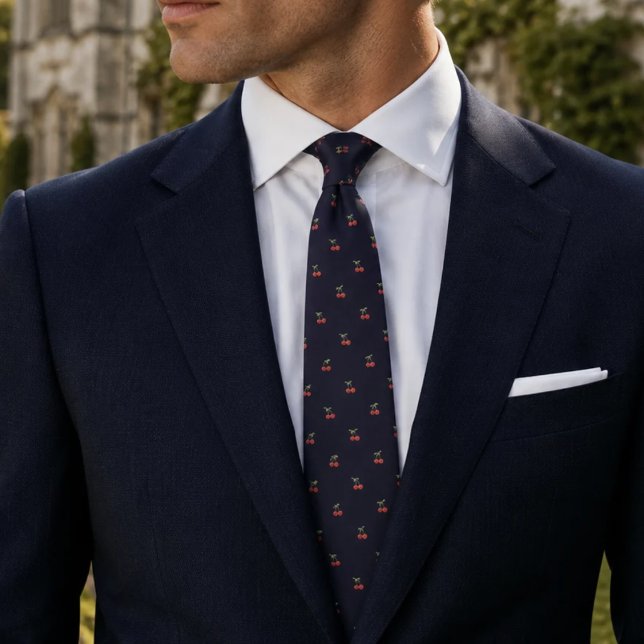 Cravate Cerise Navy (Créateur téléchargé)