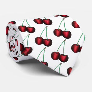 Cravate Cerises Rouge mûr Cerise Fruit d'été Imprimer