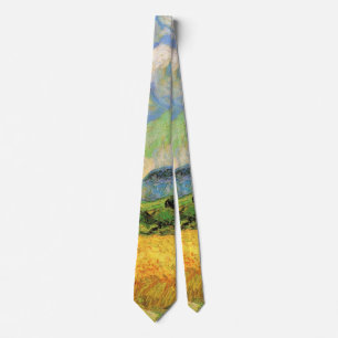 Cravate Champ de blé avec cyprès de Van Gogh à Haute Galli