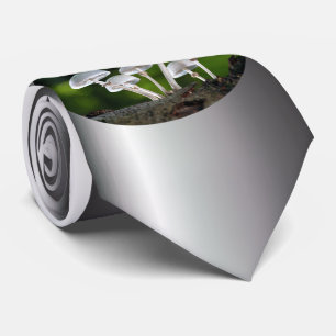 Cravate Champignons d'automne de l'huître blanche