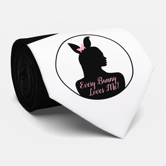 Cravate Chaque Lapin M'Aime ! Bunny Girl (Roulé)