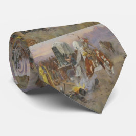 Cravate Charles M Russell - Bronc au camp de vache